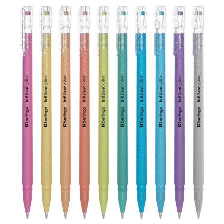 Набор гелевых ручек Berlingo "Brilliant Glitter" 10 шт 10 цв 1 мм, корпус ассорти RE-CNg_50510