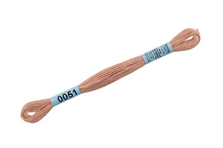 Нитки для вышивания GAMMA мулине (0001-0206) 8 м №0051 серо-розовый MG-0051