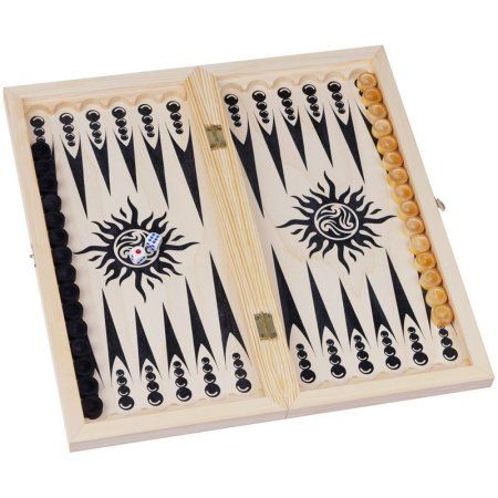 Набор игр 3 в 1 ТРИ СОВЫ "Нарды, шашки, шахматы" обиходные, деревянные с деревянной доской 40 x 40 см RE-НИ_46786