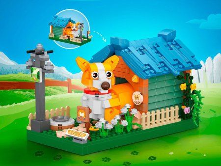 Конструктор LOZ "Корги в домике" IT-1256_MK