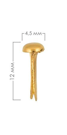 Набор брадсов Mr.Painter 4.5 x 12 мм 30 шт 03 под золото BRD08-03