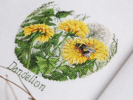 Набор для вышивания KLART "Цветочная нежность. Одуванчики" 15 x 14.5 см 8-373