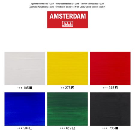 Набор акриловых красок AMSTERDAM Standart 6 цв x 20 мл MP17820406