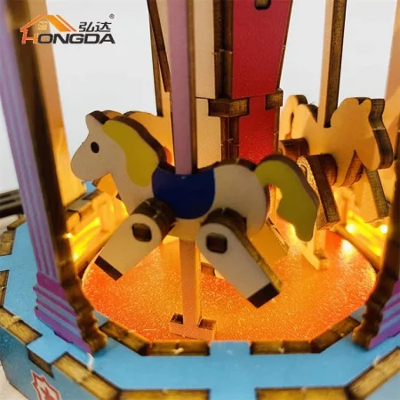 3D пазл Музыкальная шкатулка: Вращающаяся карусель HD-MB004