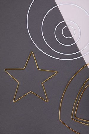 Каркас для рукоделия GAMMA "звезда" (заготовка) металл под золото RKZ-020