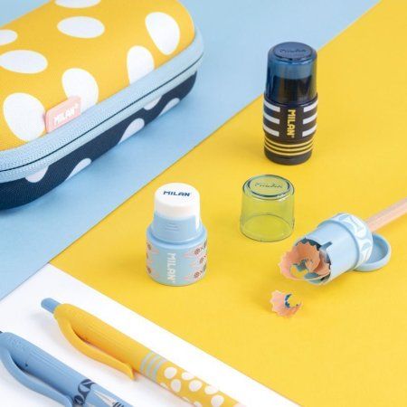 Ластик-точилка MILAN Extension Swims, контейнер ассорти ML-4725116SM