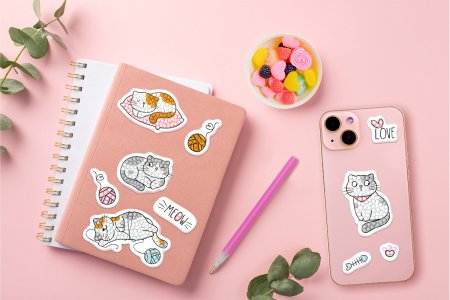 Кристальная (алмазная) мозаика ФРЕЯ наклейки "Котики на отдыхе" 19.5 х 14 см ALVN-138