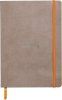 Блокнот RHODIARAMA Softcover A5 90 г/м2 80 л, в линию, на резинке, серо-коричневый RH-117404C