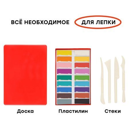 Набор для рисования и лепки ГАММА "Мультики" 12 предметов, в подарочной коробке RE-250620201