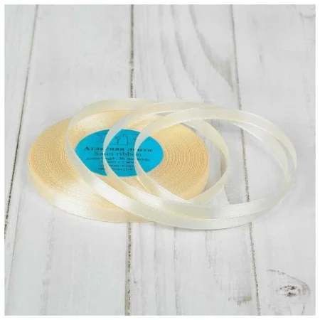 Лента атласная BLITZ 6 мм (1/4") 33 м ± 2 м №008 кремовый LEN-B-6-008