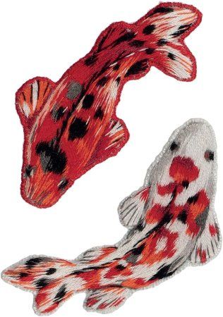 Набор для вышивания PANNA Живая картина. Броши. Карпы кои 3.7 х 7.5 см JK-2248