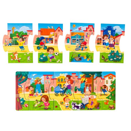 Развивающий пазл Step Puzzle "Story puzzle. Город" STP-80480