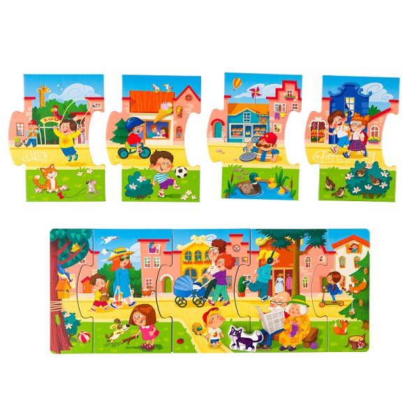 Развивающий пазл Step Puzzle "Story puzzle. Город" STP-80480