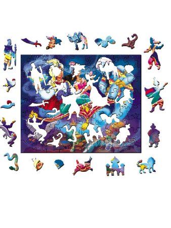 Фигурный деревянный пазл Страна сказок "Аладдин" MAG8363