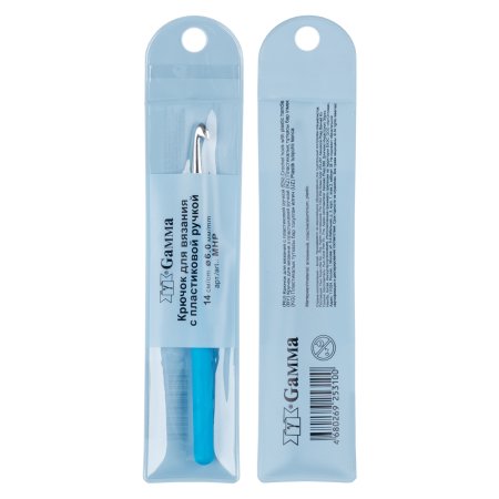 Крючок с пласт.ручкой GAMMA металл d 6.0 мм 14 см в чехле MHP-60-14