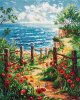 Кристальная (алмазная) мозаика ФРЕЯ на подрамнике "Тропинка к морю" 40 х 50 см ALPD-300