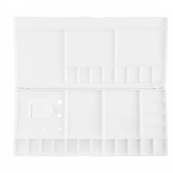 Палитра для акварели с крышкой СОНЕТ пластик, 30 x 14 см, 29 ячеек NP-461302073