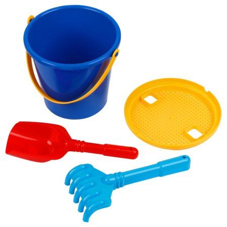 Набор для песка ТРИ СОВЫ "Транспорт" 8 предметов (ведро, мельница, сито, грабли, совок, 3 формочки) RE-ПИО_011