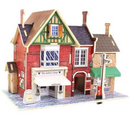ЗD пазл REZARK Серия "Домики Британии" Бутик, 30 элементов, фанера BRIT-002