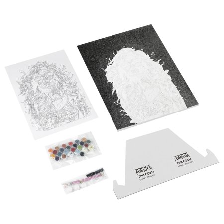 Картина по номерам на холсте с глиттером ТРИ СОВЫ "Драйв" 40 x 50 см с акриловыми красками и кистями RE-КХг4050_57066