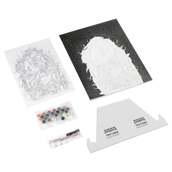 Картина по номерам на холсте с глиттером ТРИ СОВЫ "Драйв" 40 x 50 см с акриловыми красками и кистями RE-КХг4050_57066