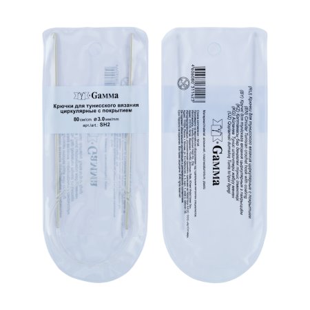 Крючки для вязания GAMMA циркулярные металл d 3.0 мм 80 см в чехле SH2-30-80