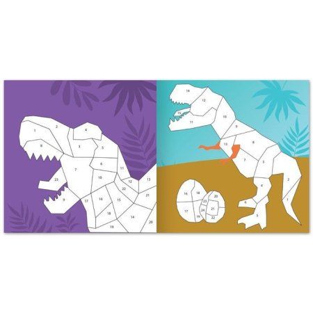 Творческая книжка "Рисуй наклейками. Динозавр" 12 стр SIM-7503690