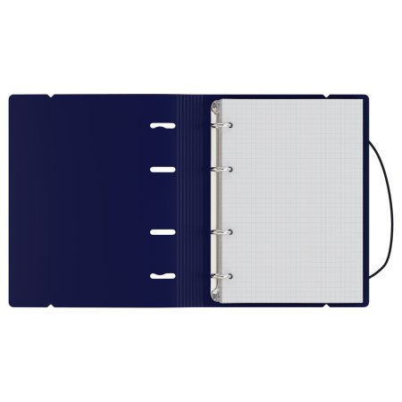 Тетрадь на кольцах 120л. A5 BG "Base" пластиковая обложка, синий, с резинкой RE-ТТ5к120_пл_63244