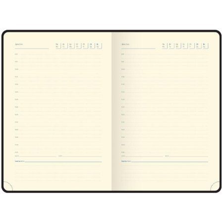 Ежедневник недатированный A5 136л. Berlingo "Fuze" кожзам, цветной срез, черный RE-UD0_87507