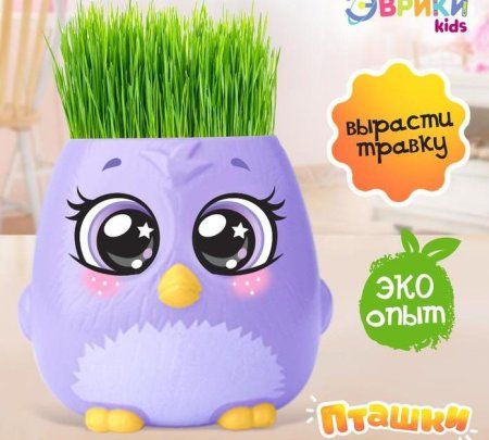 Набор для опытов ЭВРИКИ "Пташки, выращиваем травку" фиолетовая SL-04639 SIM-5155390