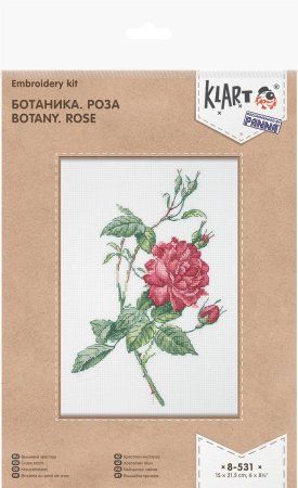 Набор для вышивания KLART "Ботаника. Роза" 15 x 21.5 см 8-531
