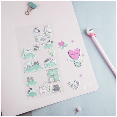 Наклейки объемные MESHU "Say Meow" 10 x 24 см, 24 накл, инд. уп., европодвес RE-MS_36949