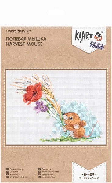 Набор для вышивания KLART "Полевая мышка" 19 x 15.5 см 8-409