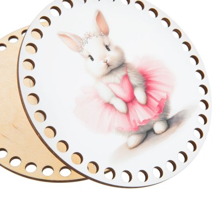 Набор донышек для вязания Love2art "Матовый" d 15 х 0.4 см 2 шт фанера 05 Зайка ДВ-02-05