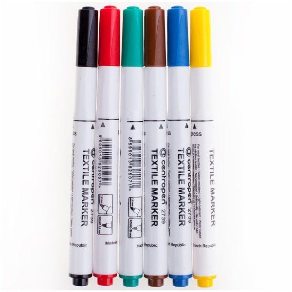 Набор маркеров для ткани Centropen "Textil Marker 2739" 06 цв 1.8 мм, картон. уп., европодвес RE-5 2739 0610
