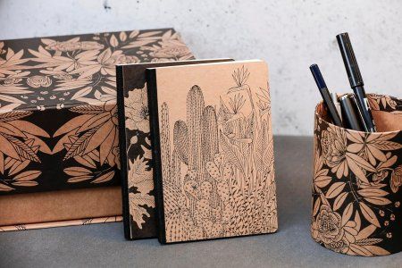 Блокнот CLAIREFONTAINE Le Cerisier A6 90 г/м2 72 л, в линейку, мягк.обл., ткан.переплет, ассорти RH-116042C