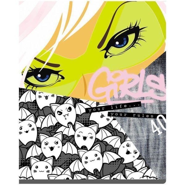 Тетрадь 40л. A5 клетка BG "No rules" выб. лак RE-Т5ск40_вл 10162
