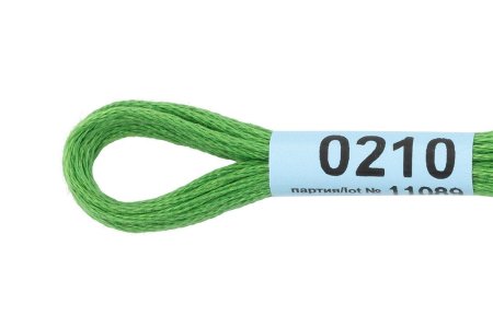 Нитки для вышивания GAMMA мулине (0207-0819) 8 м №0210 травяной MG-0210