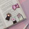 Закладки магнитные для книг 4 шт MESHU "Paws" соф-тач, голографическая фольга RE-MS_58302