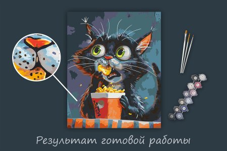 Набор для раскрашивания по номерам (холст на подрамнике) ФРЕЯ 50 х 40 см "Киносеанс" PNB/PL-347