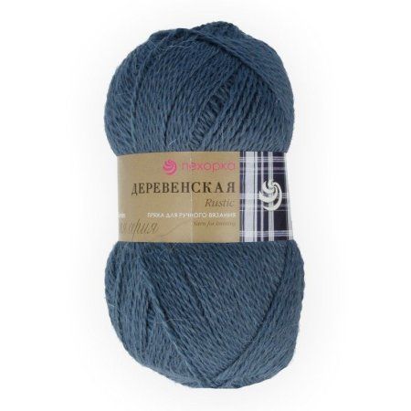 Пряжа Пехорская ПТ "Деревенская" 100% шерсть 1 х 100 г 250 ± 15 м №039 серо-голубой PEH-DER-039