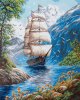 Кристальная (алмазная) мозаика ФРЕЯ на подрамнике "Тихая гавань" 40 х 50 см ALPD-295