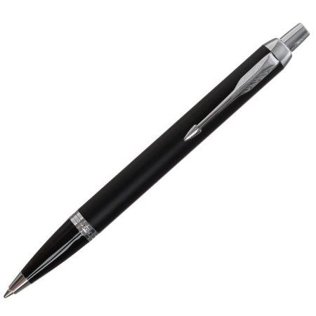Ручка шариковая PARKER IM Essential Muted Black CT синяя, 1.0 мм, кнопочный механизм, подарочная упаковка RE-2143632