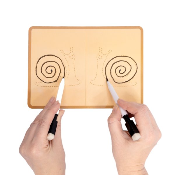 Развивающая игра: Пиши-стирай двумя руками" (18 карточек) KOR-05068