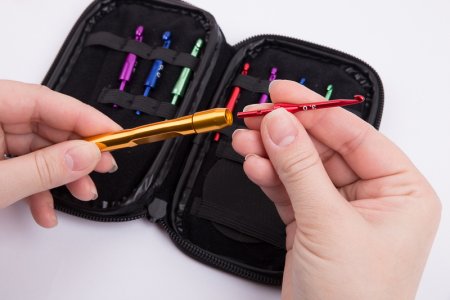 Набор разборных крючков GAMMA в пенале алюминий d 3.0 - 7.0 мм в пластиковой упаковке с европодвесом CH-08-30/70