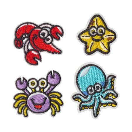 Термоаппликации GAMMA №04 4 шт Морские обитатели 4 х 3.5 см ETF-M-04-401