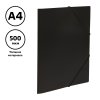 Папка на резинке A4 СТАММ 500 мкм, пластик, черная RE-ММ-32188