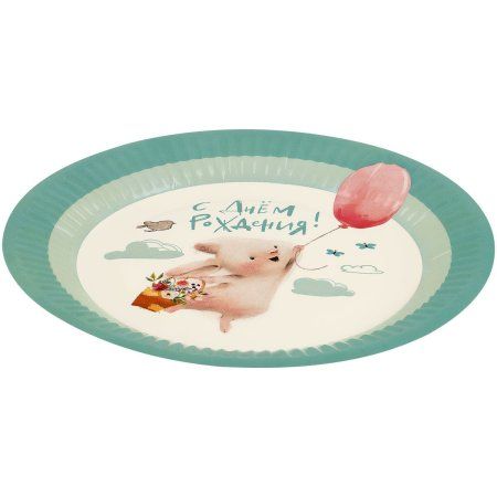 Тарелки бумажные MESHU "Сute bunny" 18 см, 6 шт RE-MS_55434