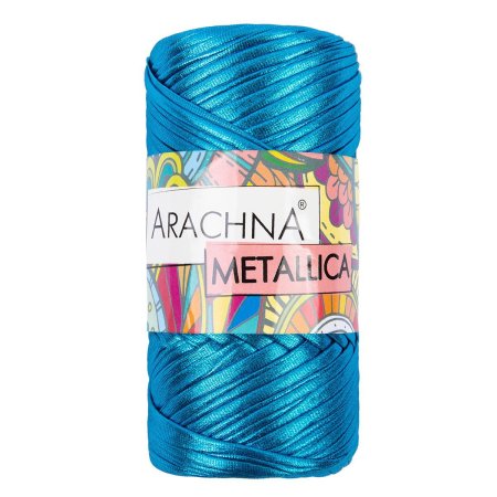 Пряжа ARACHNA Metallica 100% полиэстер 1 x 115 ± 10 г 50 м №07 бирюзовый ARA-MET-07