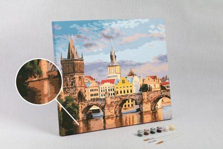 Набор для раскрашивания по номерам (холст на подрамнике) ФРЕЯ 40 х 50 см №83"Карлов мост" PNB/R1-83